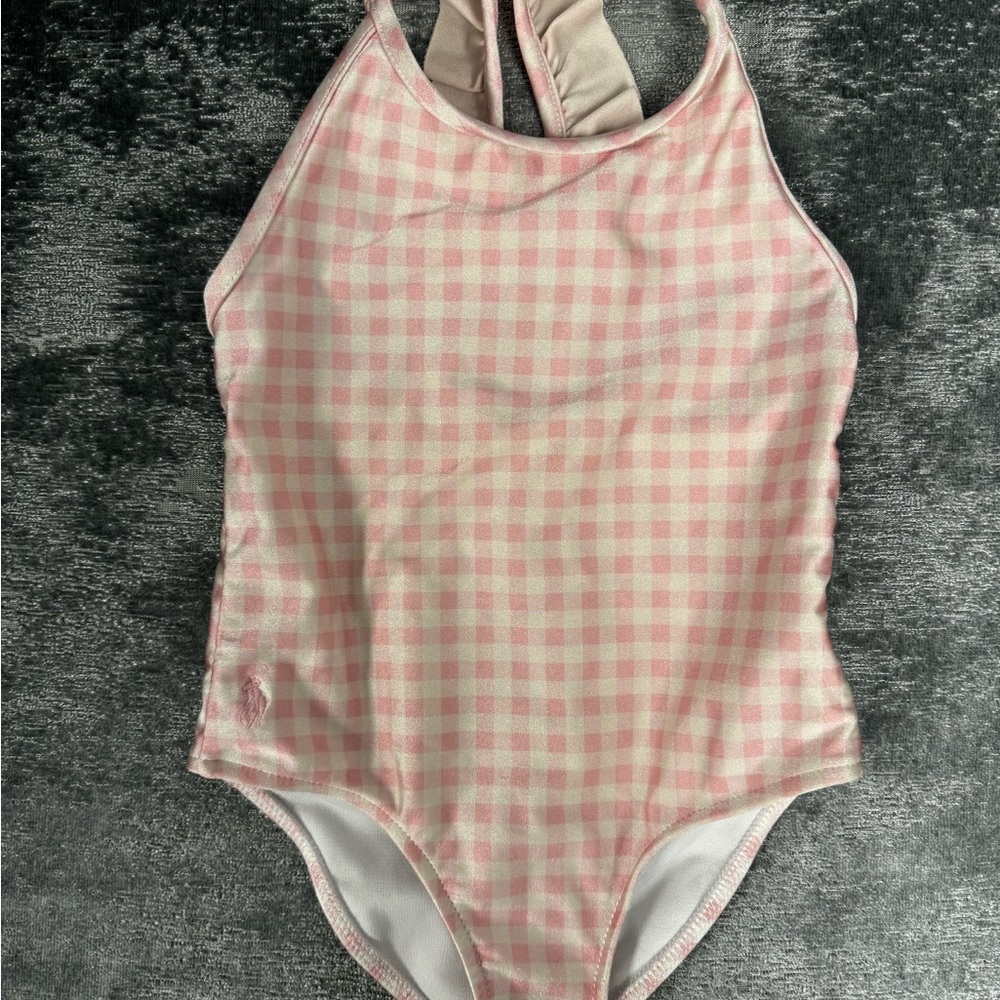 Ralph lauren Pink Gingham Kids Swimsuit